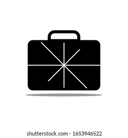 Suitcase icon. travel baggage icon. Suitcase flat logo isolated
