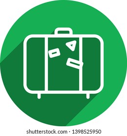 Suitcase icon. Travel baggage vector icon. Luggage symbol. Business case symbol illustration for perfect web, app and UI design