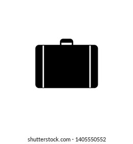 Suitcase icon. travel baggage vector icon. Suitcase flat logo isolated on white background. Vector illustration.