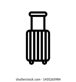 Suitcase icon. travel baggage vector icon. Suitcase flat logo isolated on white background. Vector illustration.