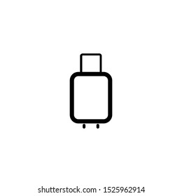 Suitcase icon. travel baggage vector icon.