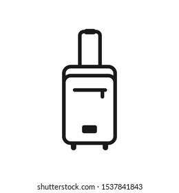 Suitcase icon. travel baggage vector icon. Suitcase flat logo isolated on white background. Vector illustration.