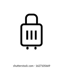 Suitcase icon. travel baggage vector icon