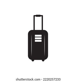 suitcase icon. Travel baggage vector icon. Flat logo suitcase isolated on a white background. Vector illustration.