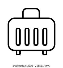 Suitcase icon. travel baggage vector icon. Suitcase flat logo isolated on white background. Vector illustration.