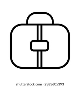 Suitcase icon. travel baggage vector icon. Suitcase flat logo isolated on white background. Vector illustration.