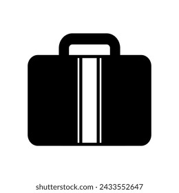 Koffer-Symbol. Reisegepäck-Vektor-Symbol. Koffer flaches Logo isoliert auf leerem Hintergrund. Vektorgrafik.