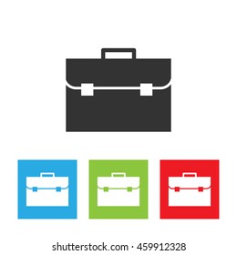 Suitcase icon. travel baggage vector icon. Suitcase flat logo isolated on white background. Vector illustration.