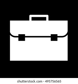 Suitcase icon. travel baggage vector icon. Suitcase flat logo isolated on white background. Vector illustration.