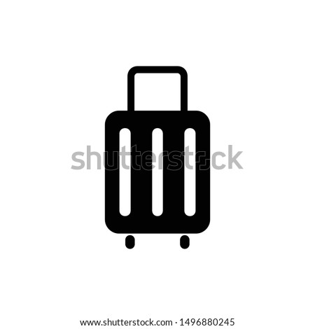 Suitcase icon. travel baggage vector icon.
