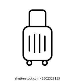 Suitcase icon travel luggage vector sign color editable