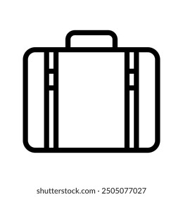 Suitcase icon travel luggage vector sign color editable
