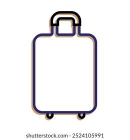 suitcase icon. travel and travel. simple design style. suitable for tourism, web and etc. vector design template