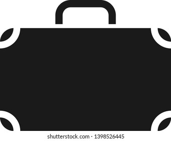 Suitcase icon in trendy flat style design. Travel bag icon. Office case. Briefcase icon.
