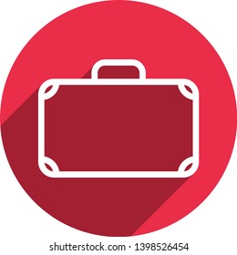 Suitcase icon in trendy flat style design. Travel bag icon. Business case. Briefcase icon