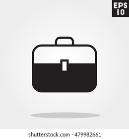 Suitcase icon in trendy flat style isolated on grey background. Suitcase symbol for your design, logo, UI. Vector illustration, EPS10.