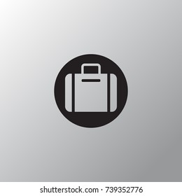 Suitcase icon in trendy isolated on grey background.Vector illustration.