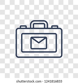 Suitcase icon. Trendy linear Suitcase logo concept on transparent background from Business and analytics collection