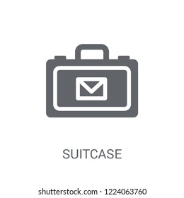 Suitcase icon. Trendy Suitcase logo concept on white background from Business and analytics collection. Suitable for use on web apps, mobile apps and print media.