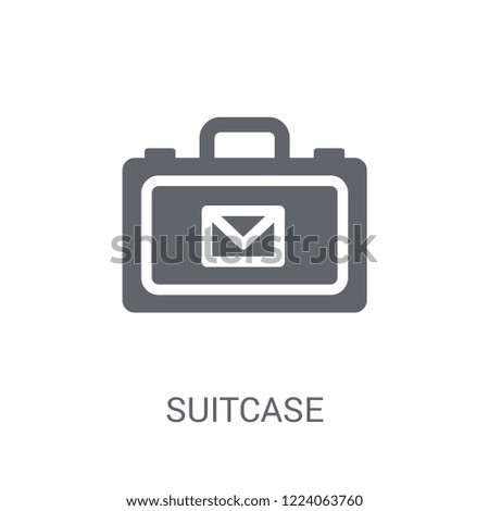 Suitcase icon. Trendy Suitcase logo concept on white background from Business and analytics collection. Suitable for use on web apps, mobile apps and print media.