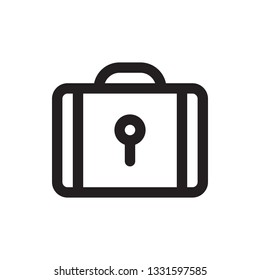 Suitcase icon in trendy outline style design. Vector graphic illustration. Editable vector stroke. EPS 10.