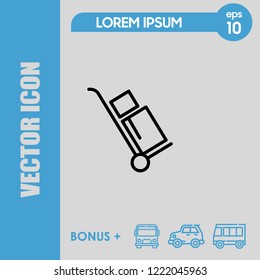 Suitcase icon vector