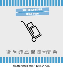Suitcase icon vector