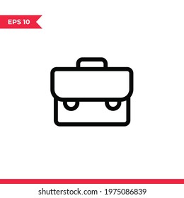 Suitcase icon vector. Briefcase sign