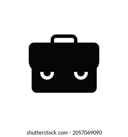 Suitcase icon vector. Briefcase sign