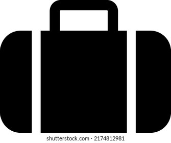 Koffer-Symbol für Vektordesign-Illustration auf weißem Hintergrund
