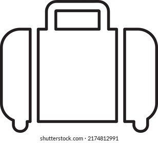 Suitcase Icon Vector Design Illustration line art on white background 1.eps
