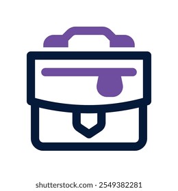 Koffersymbol. Vektorsymbol mit zwei Tönen für Ihre Website, Ihr Handy, Ihre Präsentation und Ihr Logo-Design.