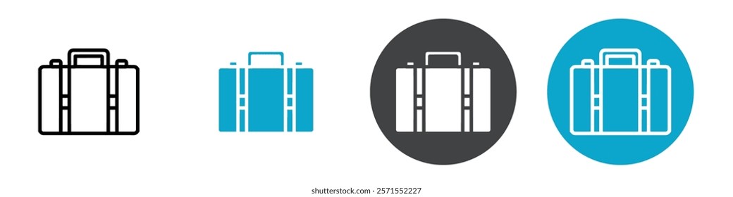 suitcase icon Vector illustration in black