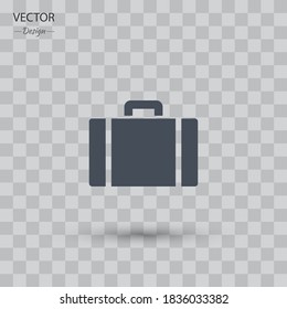 Icono de maleta. Ilustración del vector EPS 10.