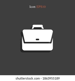 icono de maleta. Ilustración del vector EPS 10.