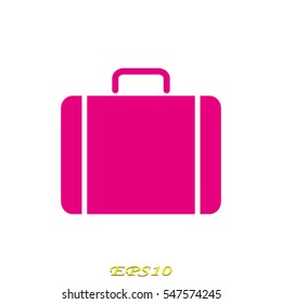 suitcase, icon, vector illustration eps10