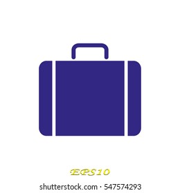 suitcase, icon, vector illustration eps10