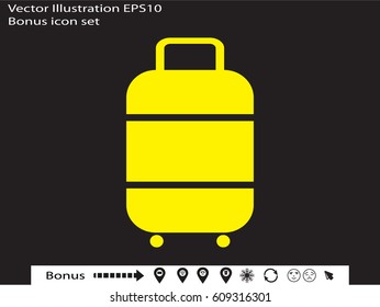 suitcase, icon, vector illustration eps10