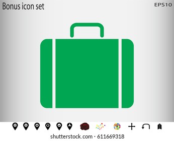 suitcase, icon, vector illustration eps10