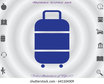 suitcase, icon, vector illustration eps10