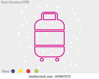 suitcase, icon, vector illustration eps10