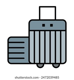 Suitcase icon, vector illustration, filled style, best used for web