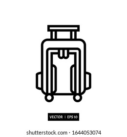 suitcase icon vector, illustration logo template for many purpose. Isolated on white background.