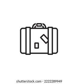 suitcase icon vector illustration logo design