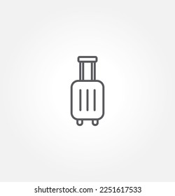 suitcase icon vector illustration logo template for many purpose. Isolated on white background.