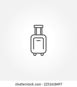 suitcase icon vector illustration logo template for many purpose. Isolated on white background.