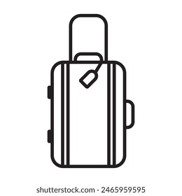 suitcase icon vector illustration logo design