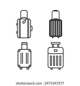 Suitcase icon vector illustration logo design