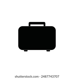 suitcase icon vector illustration logo desain