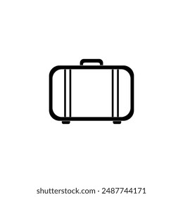 suitcase icon vector illustration logo desain